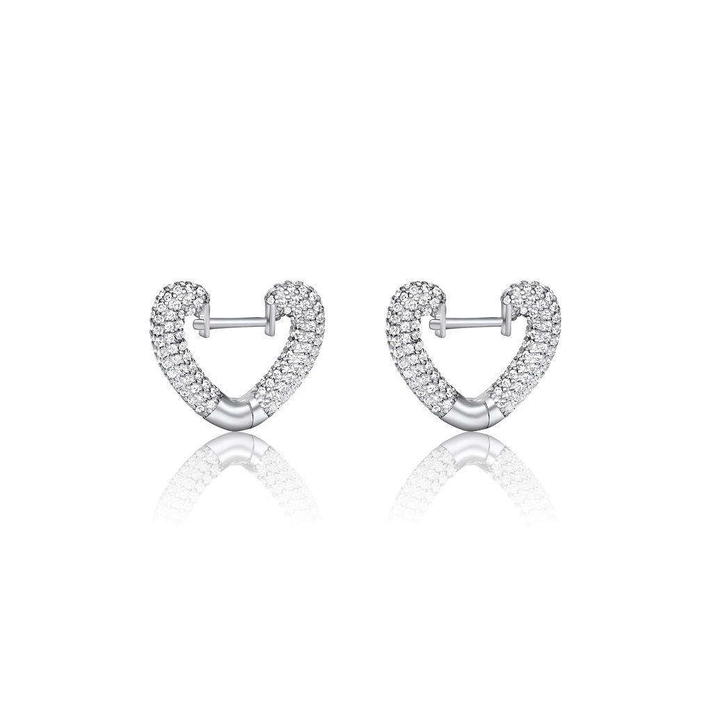 De Amour Heart Studded Earring