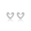De Amour Heart Studded Earring