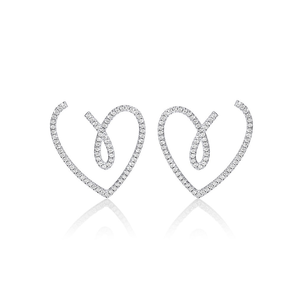 De Amour Heart Signature Earring