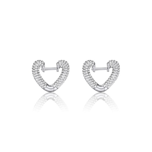 [LDE300056] De Amour Heart Studded Earring