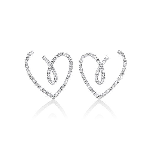 [LDE300046] De Amour Heart Signature Earring